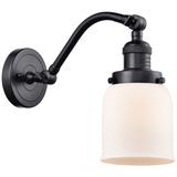 Bell 5" Matte Black Sconce w/ Matte White Shade