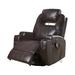 Hokku Designs Strathaven 34.5" Wide Faux Leather Power Standard Recliner w/ Massager Faux Leather | 41.5 H x 35.4 W x 37.4 D in | Wayfair