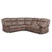 Brown Reclining Sectional - Hokku Designs Denese 130.6" Wide Symmetrical Reclining Corner Sectional | 41.5 H x 130.6 W x 38.4 D in | Wayfair