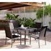 Red Barrel Studio® Bhreac Square 4 - Person 36.8" Long Outdoor Dining Set Metal in Gray | 36.8 W x 36.8 D in | Wayfair