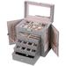 Latitude Run® Organizer Jewelry Box Wood in Brown/Gray | 11.22 H x 10.63 W x 6.3 D in | Wayfair 5F359995E0B9410E9BB7414848EB247B