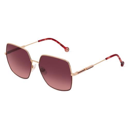 Carolina Herrera 0139/S Damen-Sonnenbrille Vollrand Eckig Metall-Gestell, gold