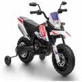 Moto aprilia rx 12V à batterie pour enfants, permis officiel, lumières et sons.