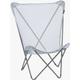 Fauteuil papillon int/ext camping pliable - pop up - Ciel Tube Titane - Ciel - Lafuma Mobilier