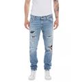 Replay Herren Jeans Mickym Slim-Fit aus Komfort Denim, Blau (Light Blue 010), W27 x L30