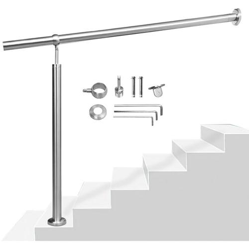 Edelstahl Eingangsgeländer 180 x 90 cm Handlauf Geländer für Treppen Wandhandlauf Treppengeländer