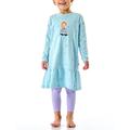 Schiesser Mädchen Schlafanzug Nachthemd mit Leggings lang-100% Organic Bio Baumwolle-Größe 92 Pyjamaset, Aqua_179956, 140