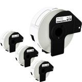 GREENCYCLE 4 Roll(400 Labels/Roll) Compatible for Brother DK-1201 DK1201 1.1 x 3.5 Standard White Paper Address Labels for QL Label Printers