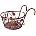 OUNONA Hangingflower Flowerpot Metal Rack Iron Planter Stand Display Succulent Patio Round Planter Rack Container Basket