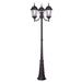 3 Light Outdoor 3 Head Post in Traditional Style 24.5 inches Wide By 86 inches High Bailey Street Home 218-Bel-1653813