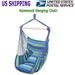 Clearance! Hanging Hammock Chair Hanging Swing Chair with 2 Pillows Wood Support Bar Handmade Cotton Rope Hanging Seat for Indoor Outdoor Ideal for Bedroom Patio Yard Garden