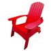 Wooden Adirondack Chair Outdoor Patio Lawn Chair with Cup Holder Weather Resistant Lawn Furniture Classic Lounge for Deck Garden Backyard Red