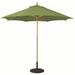9 Foot Round Umbrella-Sunbrella Solid Colors Fabric Type-Fern Fabric Color-Light Wood Pole Finish Bailey Street Home 317-Bel-1182999