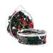 Christmas Clear Wreath Storage Bags Xmas Container with Dual Zippers and Handles Case for Seasonal Holiday Garland (24 Inch 2 Pcs)