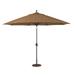 11 Foot Octagon Umbrella with Led Light-Sunbrella Solid Colors Fabric Type-Teak Fabric Color-Antique Bronze Pole Finish Bailey Street Home