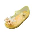 Yinguo Girls Shoes Flash Diamond Soft Sole Non Slip Sandals Jelly Dance Shoes Princess Shoes Yellow 28