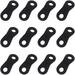 12 Pieces Cord Adjuster Tent Tensioners Guyline Cord Adjuster Rope Adjuster Aluminum Alloy Wind Rope Buckle 2 Hole Rope Guyline Adjuster for Tent Camping Hiking Black