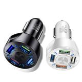 2PCS 4-Port USB Fast Car Charger QC3.0 Car Charger Adapter 4 Multi Port Cigarette Lighter USB Charger Car Phone Charger Compatible with iPhone/Android/Samsung Galaxy S10 S9 Plus and More