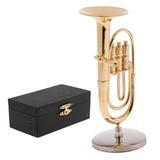 1/6 Copper Clarinet Model Miniature Musical Instrument for Action Figures Copper Tuba Model size
