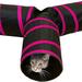 Extravagant 3 Way Cat Tunnel and Crinkle Cat Toy - Interactive Cat Toy with Cat Ball Included - Kitten Toys & Cat Supplies for Indoor Cats Ferrets Rabbits or Small Dogs - Dark Blue - L