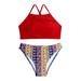 TAIAOJING Baby Girl 2-Piece Bikini Swimsuit Set Kids Thin Straps Summer Beach Rash Guard Swimwear For 7 To 11 Years Girl s Bathing Suit 8-9 Years