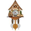 Wooden wall clock Vintage clock Wooden living room clock Wooden handicraft alarm clock