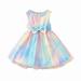 ZHAGHMIN Teen Girl Dress Colorful Sleeveless Princess Tulle Dress Colorful Sleeveless Princess Tulle Dress Kids Sleeveless Rainbow Tulle Dress Flower Girls Dresses Dress 10 Girl Dresses Kids Tie La