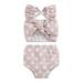 Toddler Baby Girl Summer 2 Pieces Bikini Set Ruffle Sleeve Bowknot Camisole Dot Floral Print Shorts