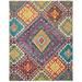 SAFAVIEH Aspen Mia Geometric Diamonds Wool Area Rug Blue/Multi 10 x 14