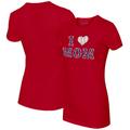 Women's Tiny Turnip Red Boston Sox I Love Mom T-Shirt