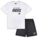 Men's Concepts Sport White/Charcoal Las Vegas Raiders Big & Tall T-Shirt and Shorts Set