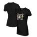 Women's Tiny Turnip Black Arizona Diamondbacks Peace Love Baseball Fitted T-Shirt