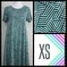 Lularoe Dresses | Lularoe Carly Dress Xs | Color: Gray/Green | Size: Xs