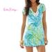 Lilly Pulitzer Dresses | ,Lilly Pulitzer Womens Brewster T-Shirt Cap Sleeve Dress Blue Heaven Xs | Color: Blue/White | Size: Xs