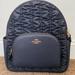 Coach Bags | Coach Navy Blue Court Backpack With Ruching (Brand New) | Color: Blue | Size: 10 3/4" (L) X 12 1/2" (H) X 4 3/4" (W)