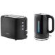 AJ Goodmans Kitchen Set Jug Kettle 1.7L/ 2 Slice Toaster. Kitchen Accessories Kettle,Toaster Set of 2 Black