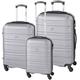 Trolleyset PARADISE BY CHECK.IN "Santiago" silberfarben Koffer-Sets Koffer Trolleys