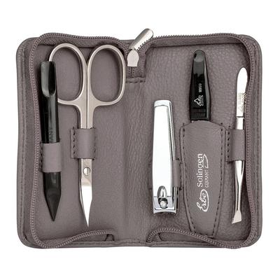 ERBE Siena Maniküre Set Reißverschluss, grau, 5-tlg. Etui Grau Image