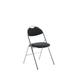 Milan Folding Black Vinyl Chrome Frame Chair (MOQ of 4 - Priced Individually)