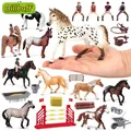 Dernière ferme réaliste la clôture Animal cheval cavalier modèle Appaloosa hanovre cheval figurines