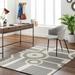 Daryl 2' x 3' Modern Wool Natural Gray/Eggplant/Smoke/Dark Gray/Multi Brown Area Rug - Hauteloom