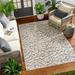 Friso 6'7" x 9' Modern Rose Cream/Black White/Cloud Gray/Nutmeg/Smoke Outdoor Area Rug - Hauteloom