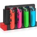 Yunnyp Charging Charger Dock for Nintendo Switch & Switch OLED Model Joy-Con Controller Charging Station Fit for Nintendo Switch/OLED Model Console 4-In-1 LED USB Charger Stand
