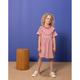 Petit Bateau - Jersey-Kleid Flamme Gestreift In Papi/Avalanche, Gr.110