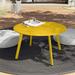 27.6-inch Yellow Round Coffee Table Patio Side Table