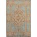 Orange Floral Oushak Oriental Accent Rug Handmade Turkish Wool Carpet - 2'0"x 3'0"