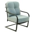 iPatio Outdoor Garden Patio Aluminum C Spring Chair Set of 2 Light Blue