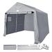BENTISM Portable Shed Storage Shelter Outdoor 10x10x8.5 ft Heavy Duty All-Season Instant Storage Tent Tarp Sheds with Roll-up Zipper Door and Ventilated Windows