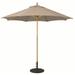 9 Foot Round Umbrella-Sunbrella Solid Colors Fabric Type-Camel Fabric Color-Light Wood Pole Finish Bailey Street Home 317-Bel-1182994