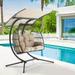 Richryce Outdoor Hanging Egg Chair Swing for Patio Bench Steel Frame